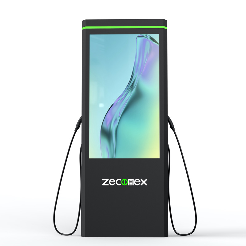 zeconex ev charger with digital advertising screen